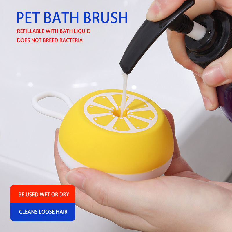 3 in 1 dog/cat silicone bath brush