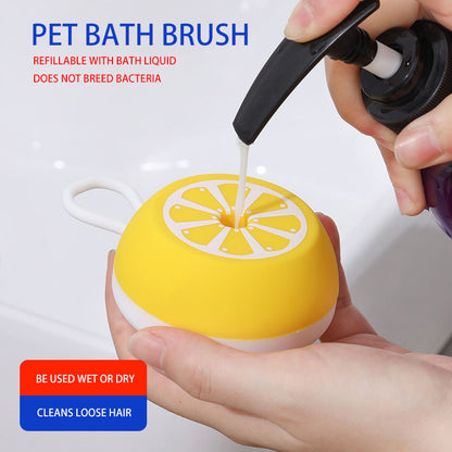 3 in 1 dog/cat silicone bath brush